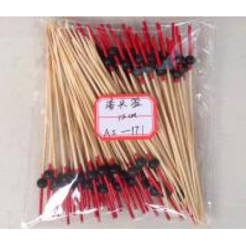 Whosale BBQ Teal / Cyan / Índigo em forma de arma de bambu Sticks &amp; Skewers